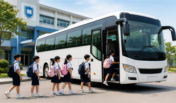 Trường học thuê xe 45 chỗ theo tháng phục vụ nhu cầu đưa đón học sinh/sinh viên hàng ngày