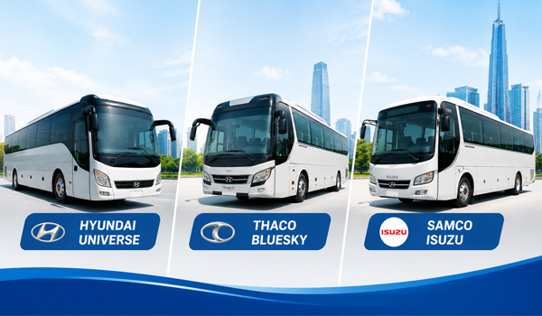 Các dòng xe 45 chỗ được thuê nhiều tại TP. Hồ Chí Minh hiện nay