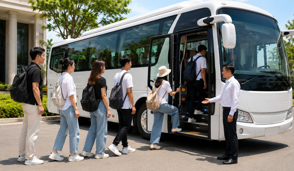 Xe sẽ có mặt tại điểm đón đúng thời gian đã thống nhất