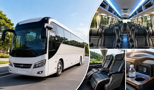 Xe hiện đại với đầy đủ tiện nghi, mang đến trải nghiệm thoải mái nhất cho hành khách