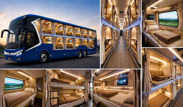 Xe giường nằm 34 phòng là dòng xe khách cao cấp được thiết kế theo mô hình cabin riêng biệt